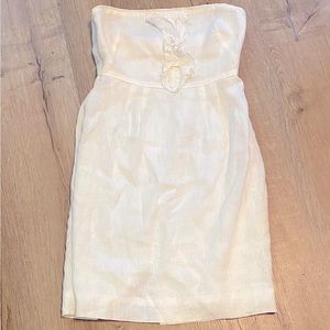 J Crew White Linen dress